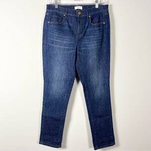 Loft Womens Skinny Crop Classic Blue Denim Jeans Size 6 Petite